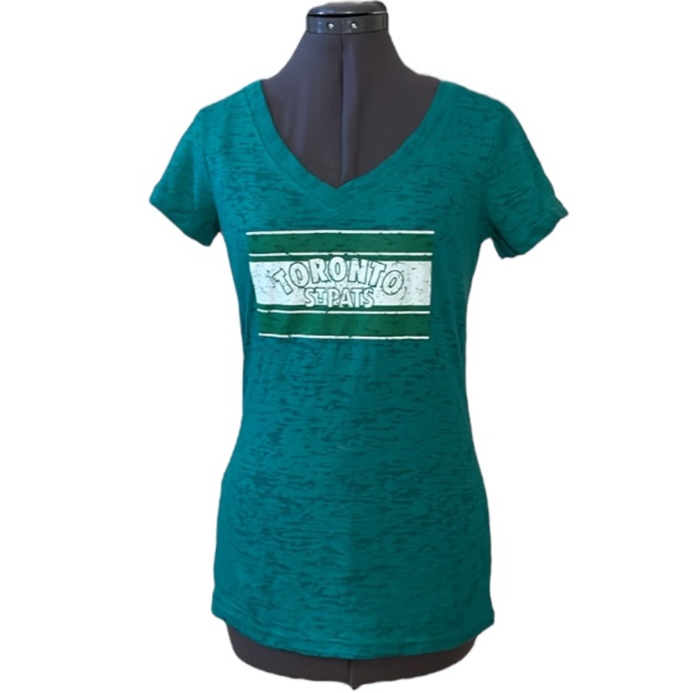 NHL Old Time Hockey Green Burnout Toronto St. Pats T-Shirt Size Medium